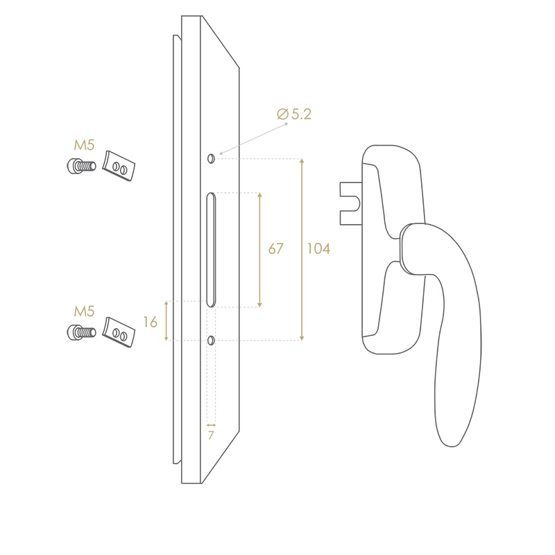 Ario ОКОННЫЕ АЛЮМИНИЕВЫЕ РУЧКИ